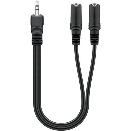 Goobay  Câble audio Goobay 1xMale vers 2xFemale Stéréo 3,5 mm 