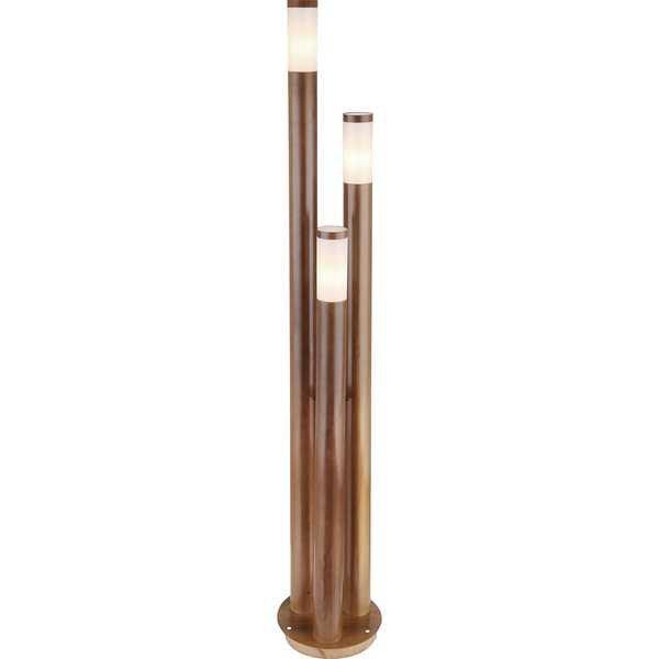 Image of Aussenleuchte Boston Edelstahl holzoptik 3xE27 LED Aussenleuchte Boston Edelstahl holzoptik 3xE27 LED