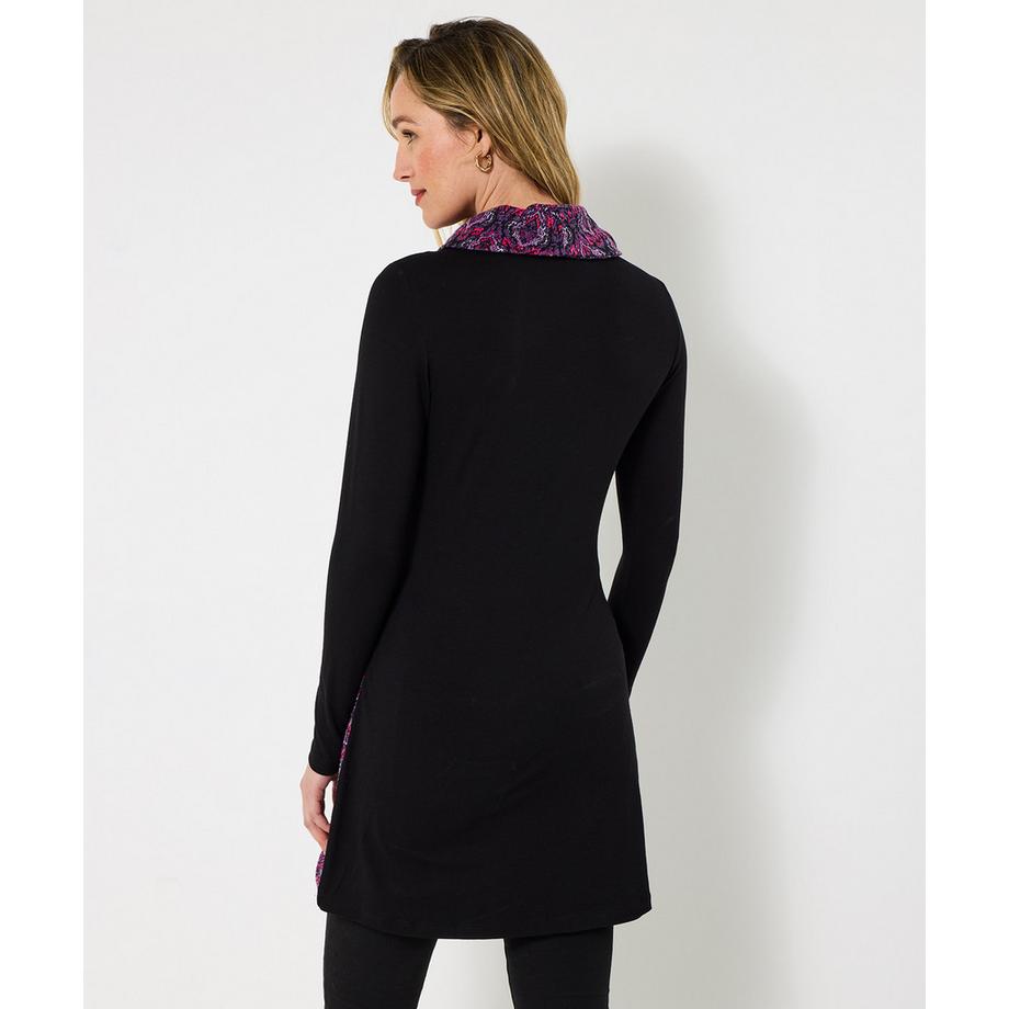 Joe Browns Tunica Jacquard Floreale Bottoni Decorativi Collo a Cascata  