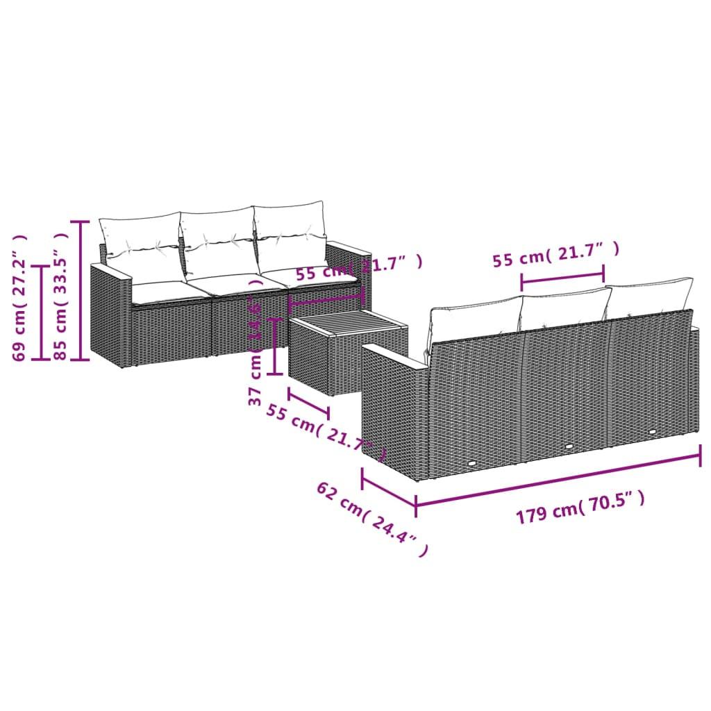 VidaXL Ensemble de canapés de jardin rotin synthétique  