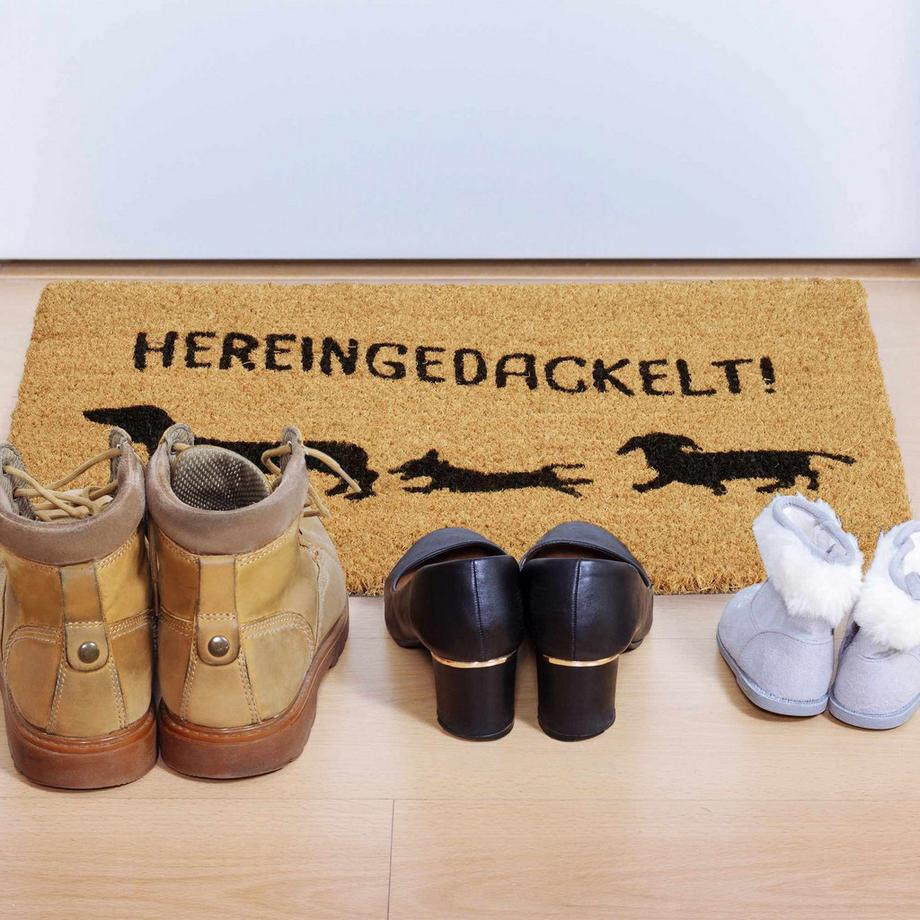 B2X Fußmatte aus Kokos Hereingedackelt  