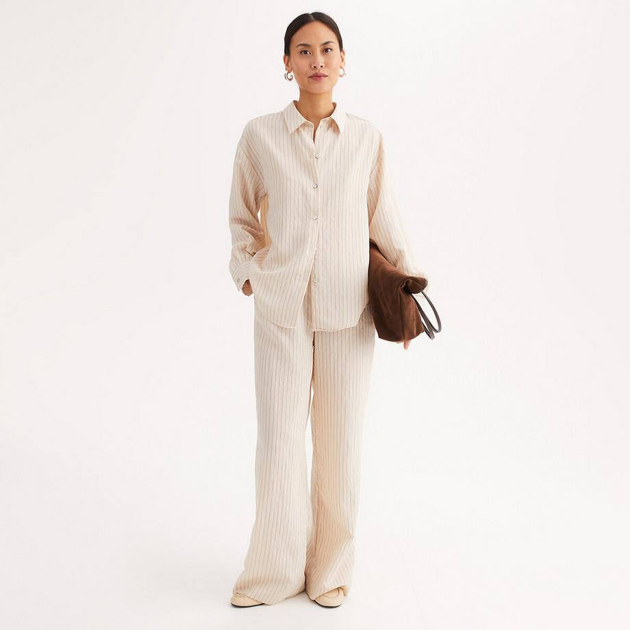 La Redoute Collections Chemise Rayée Seersucker Manches Longues  