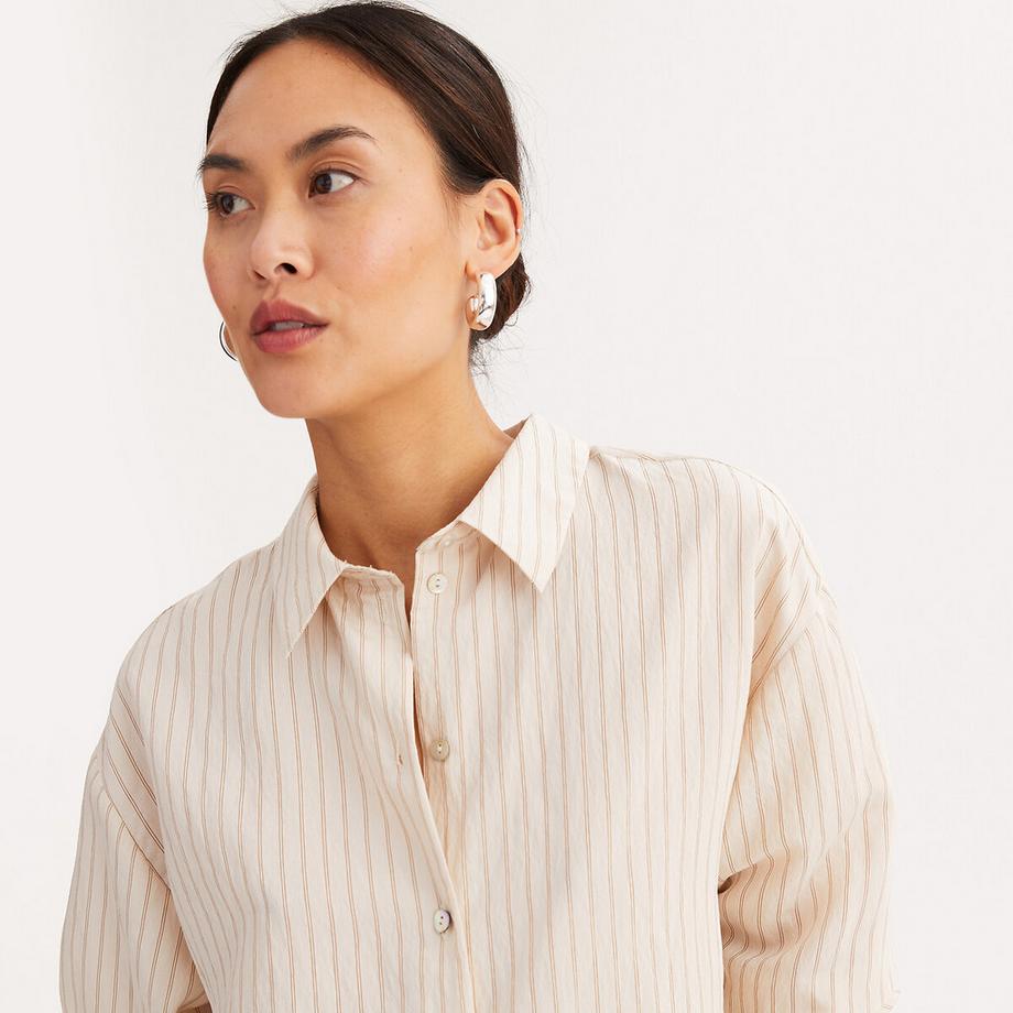 La Redoute Collections Chemise Rayée Seersucker Manches Longues  