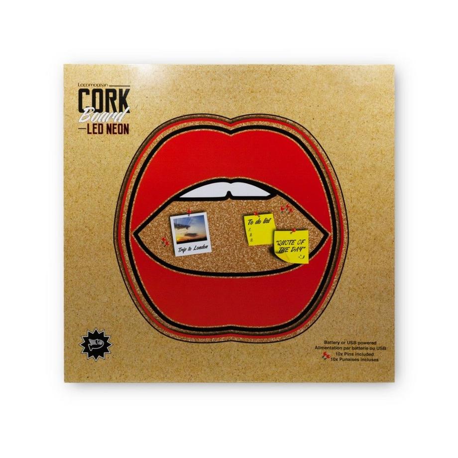 Locomocean  Tableau d'affichage LED en liège - Bouche 