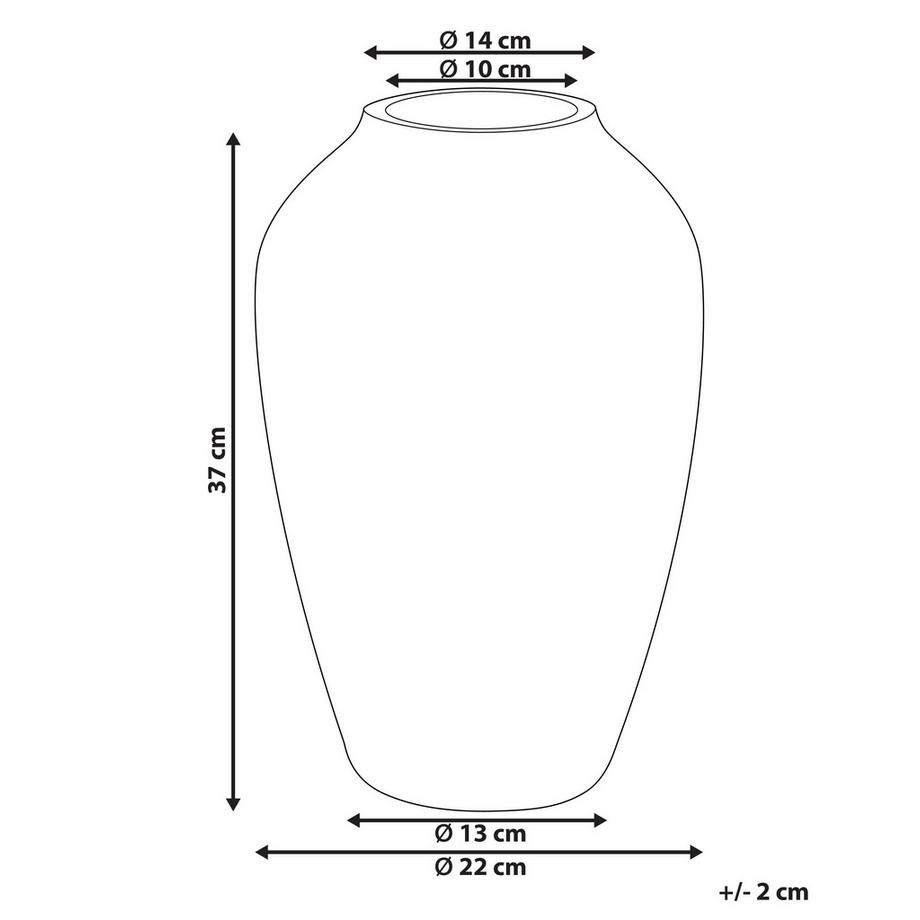 Beliani Vase à fleurs en Terre cuite Traditionnel OCANA  