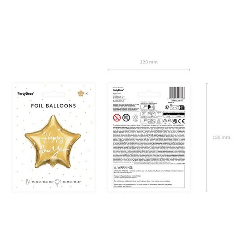 PartyDeco  Ballon en foil  Bonne Année 