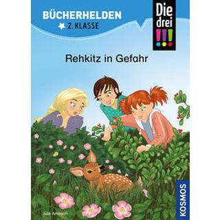 Die drei !!!, Bücherhelden 2. Klasse, Rehkitz in Gefahr Ambach, Jule; Rau, Katja (Illustrationen) Gebundene Ausgabe 