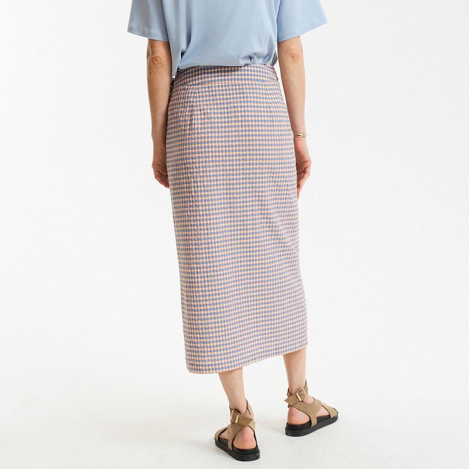 La Redoute Collections Jupe Portefeuille Longue Carreaux Vichy  