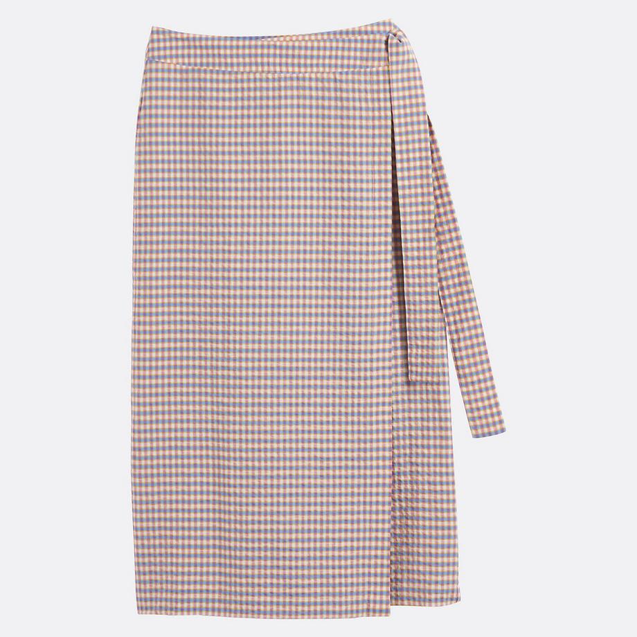 La Redoute Collections Jupe Portefeuille Longue Carreaux Vichy  