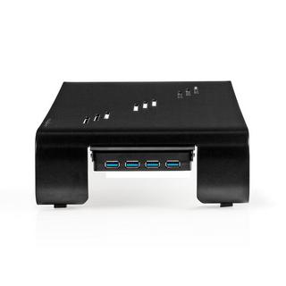 Nedis Support de moniteur | Ergonomie : Oui | Capacité de charge maximale : 18kg | Universel | Hub USB | Hauteur réglable : Non  