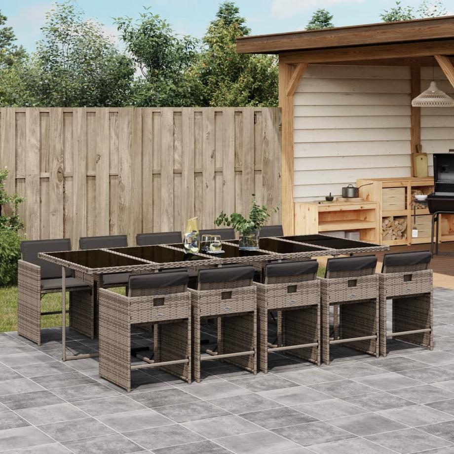 VidaXL set da pranzo da giardino Polirattan  