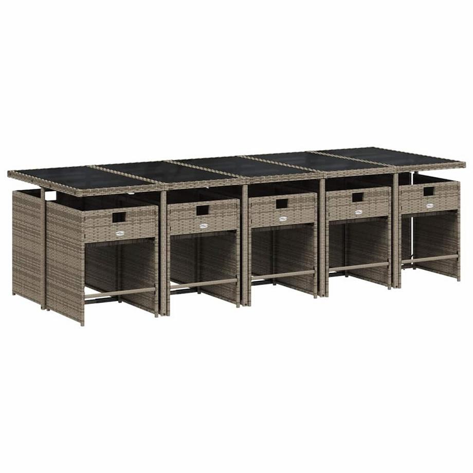 VidaXL set da pranzo da giardino Polirattan  