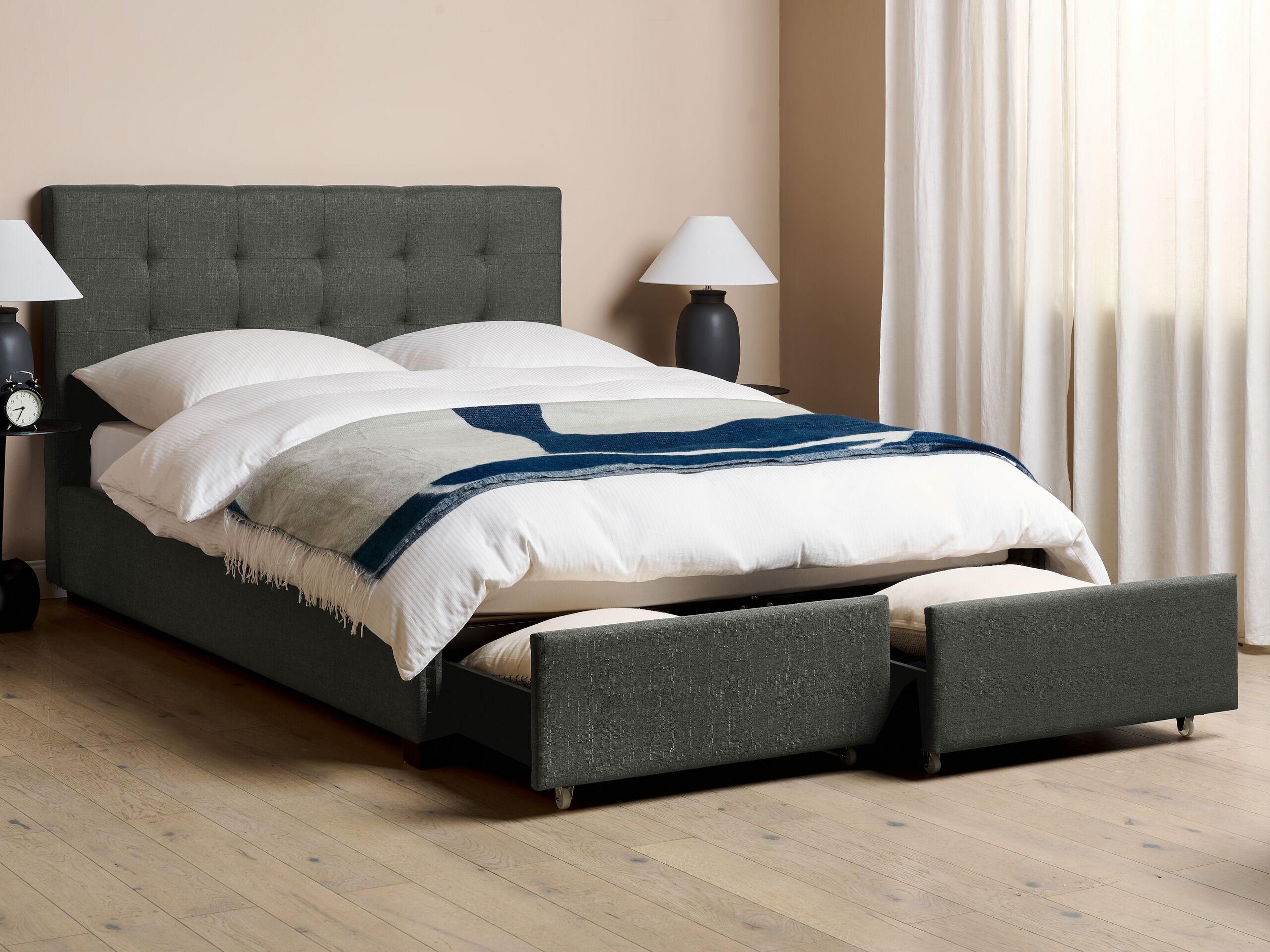 Beliani Letto contenitore en Poliestere Glamour ROCHELLE  