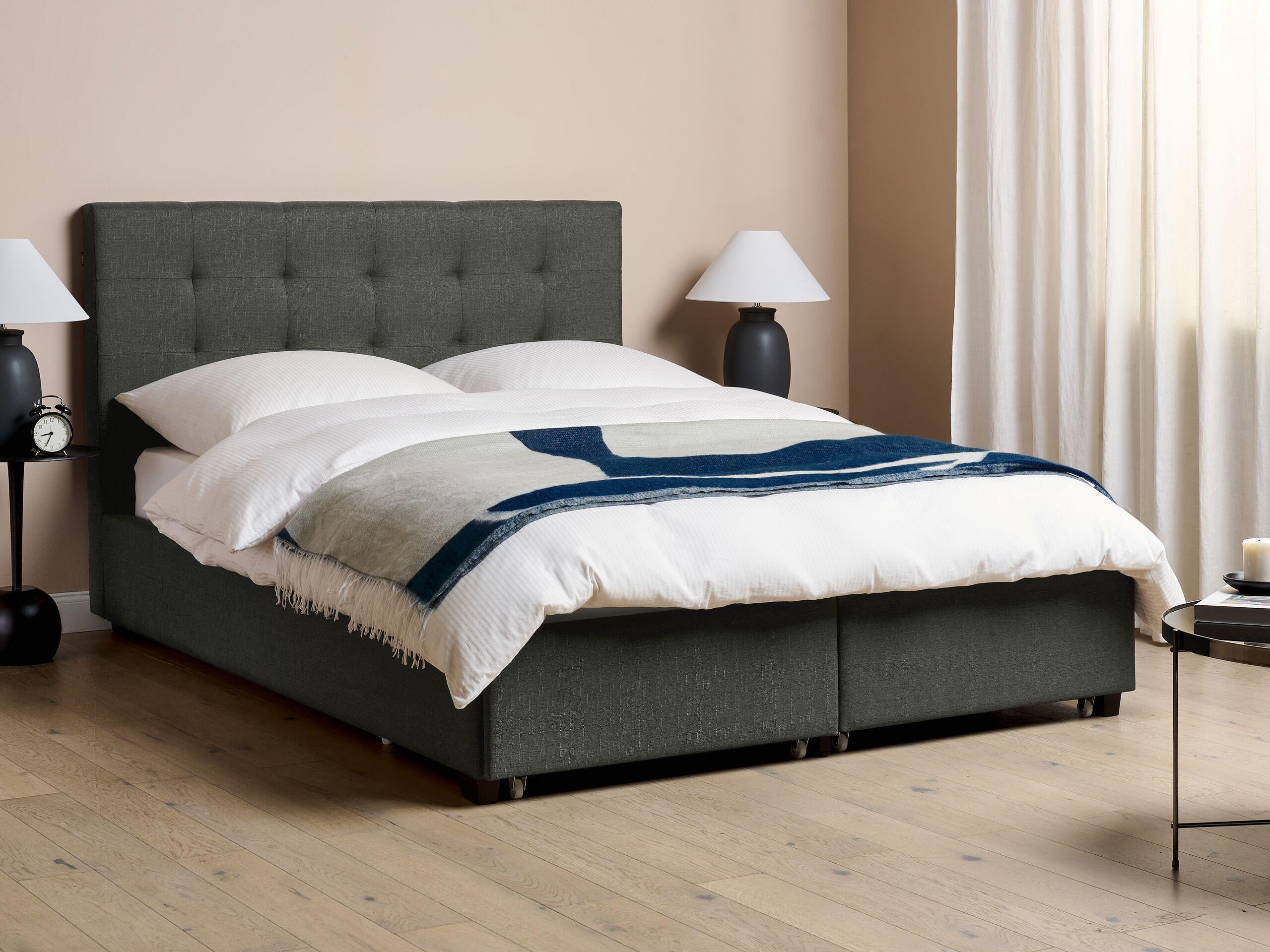 Beliani Letto contenitore en Poliestere Glamour ROCHELLE  