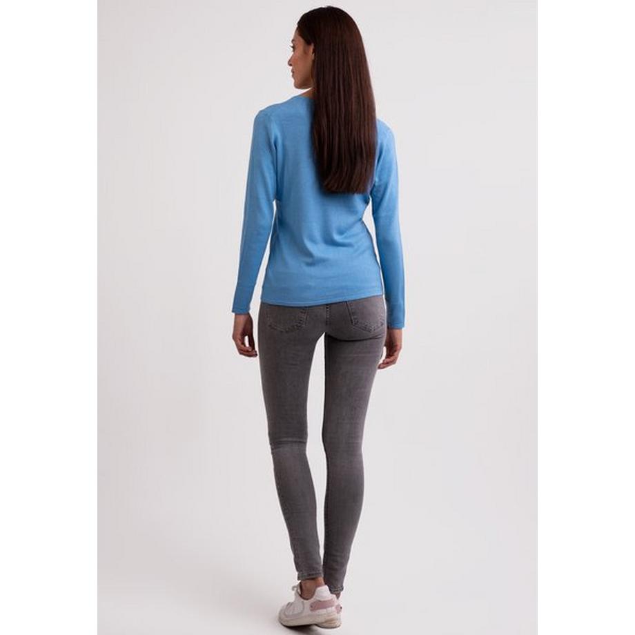 CASH-MERE.CH Seide Kaschmir V-Ausschnitt Pullover  