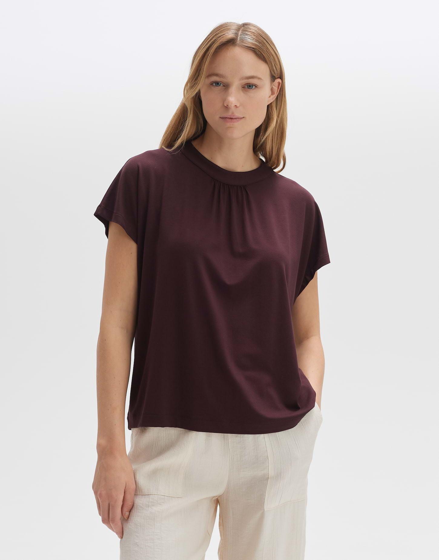 Image of Boxy Shirt Sizorello Boxy Silhouette Damen Dunkelrot 44