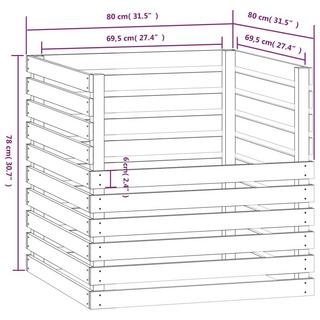 VidaXL  Composteur bois de pin 