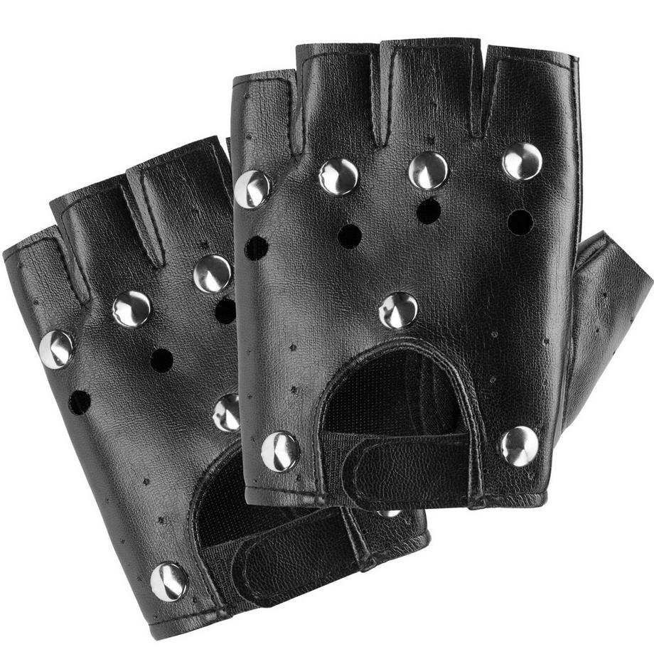 Tectake  Set accessoires en cuir Gants en cuir et deux bracelets 