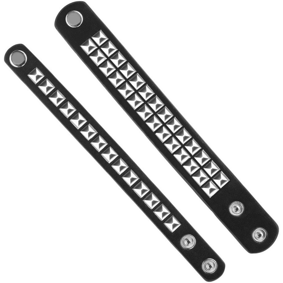 Tectake  Accessoires-Set  Leder Handschuhe und zwei Armbänder 