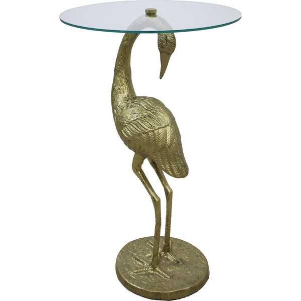 mutoni Table d'appoint Crane Bird or  