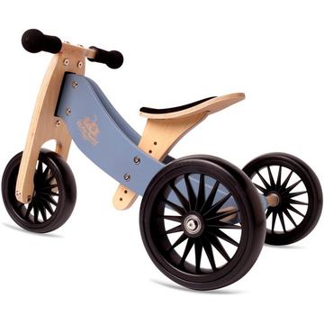 2-in-1 Laufrad & Dreirad aus Holz Tiny Tot Plus Blau