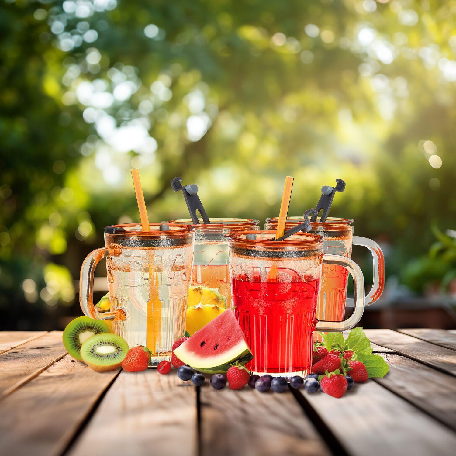 Northio 4er-Set Trinkgläser mit Henkel  