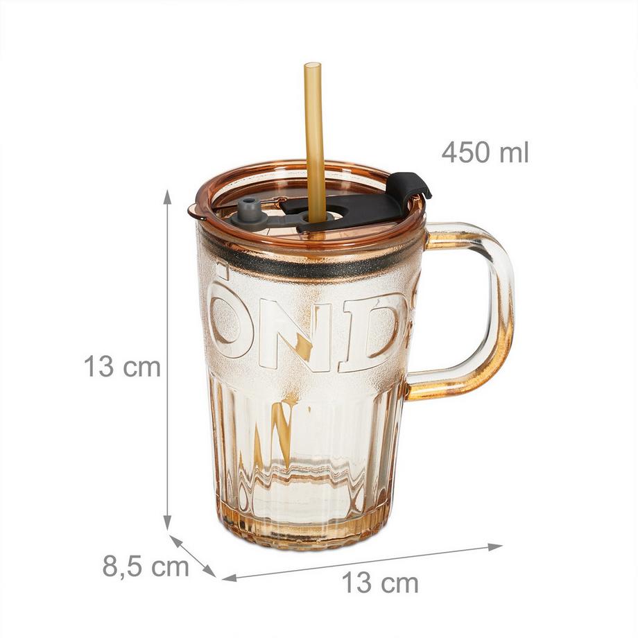 Northio Lot de 4 verres à boire avec anses  