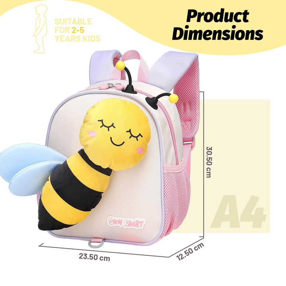 Only-bags.store Zaino scuola per bambini asilo nido prescolare Daypack design ape  