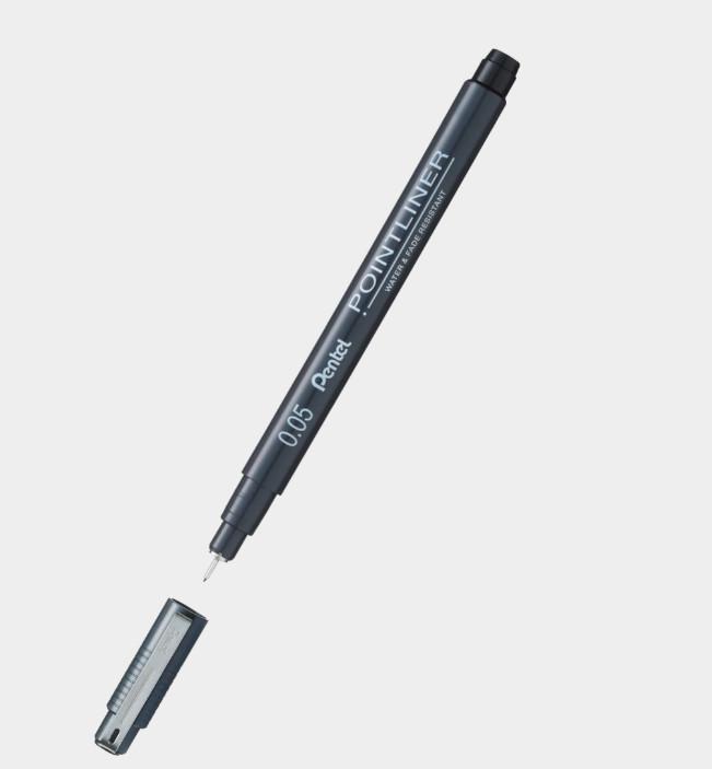 Pentel  Pentel S20P-4A stylo à bille Noir Fin 1 pièce(s) 