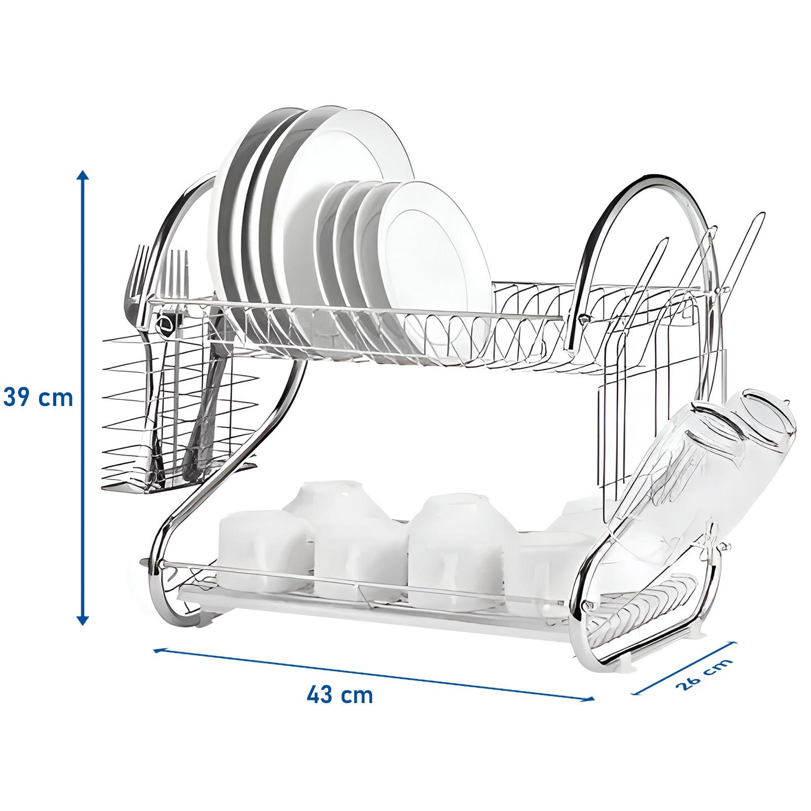 Cheffinger Porte-vaisselle à 2 niveaux  