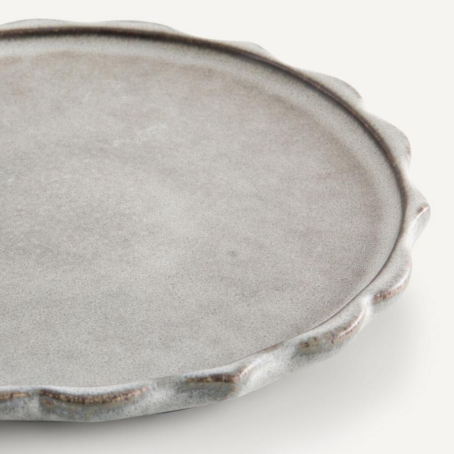 AM.PM Lot 4 assiettes plates grès émail réactif  