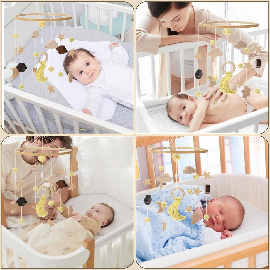 Activity-board  Mobiles Babybett mobiler Babyanhänger, Holzmobiles Babywindspiel Rich text editor 
