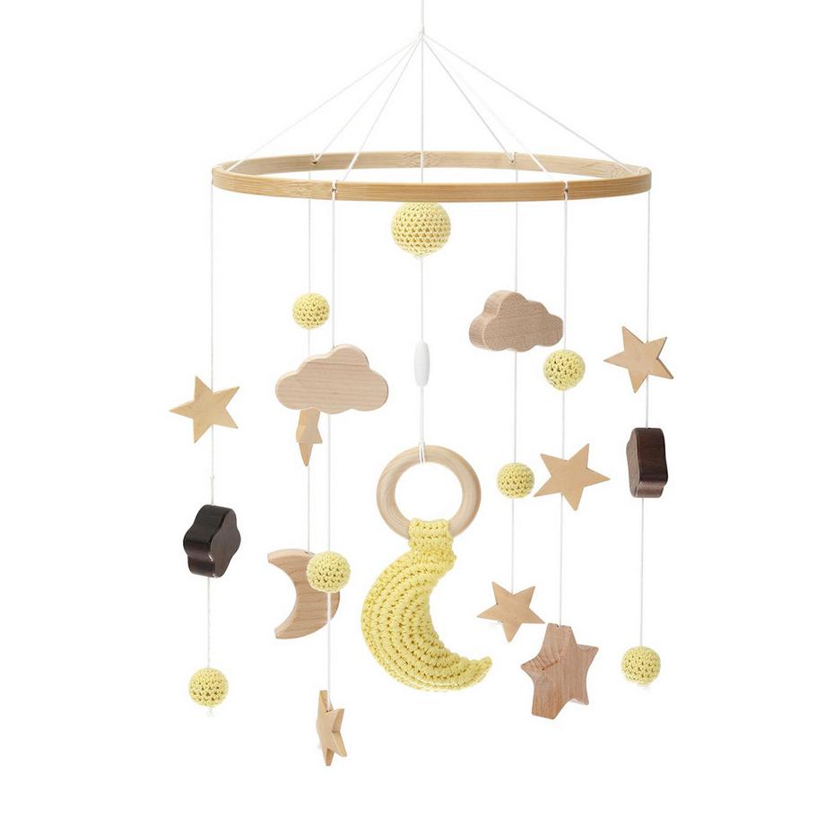 Mobiles Babybett mobiler Babyanhänger, Holzmobiles Babywindspiel Rich text editor