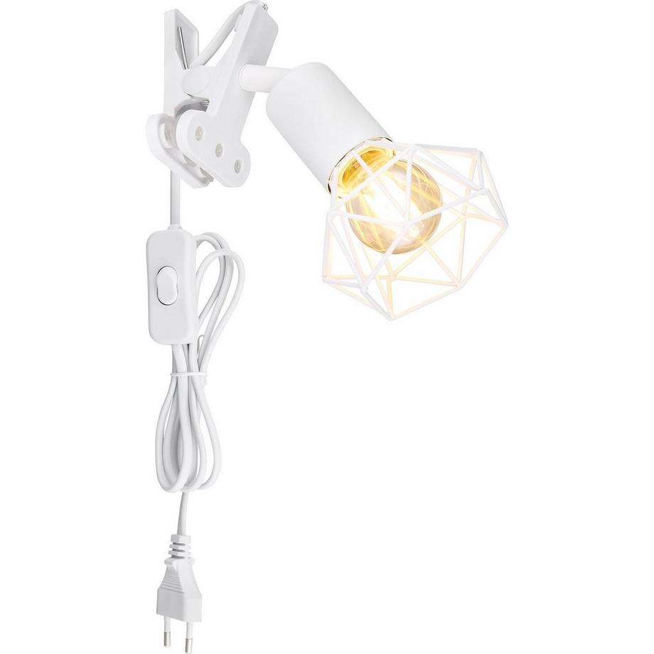 mutoni Spot à pince Xara I métal blanc mat 1xE14  