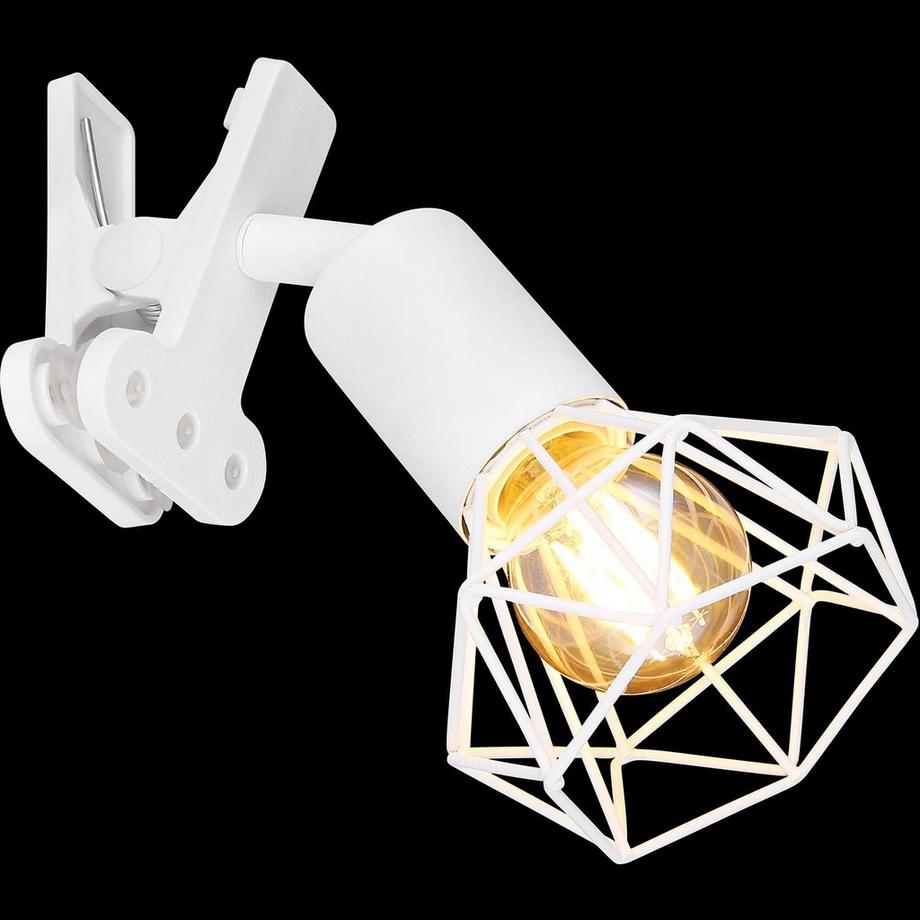 mutoni Spot à pince Xara I métal blanc mat 1xE14  