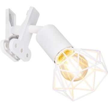 Spot à pince Xara I métal blanc mat 1xE14