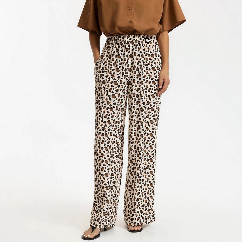 La Redoute Collections Pantalon Large Imprimé Léopard  