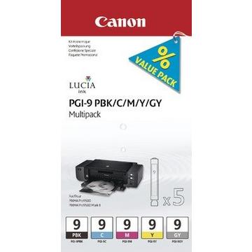 CANON Multipack Tinte PBK/CMY/GY PGI-9MULTI C PIXMA Pro9500 5 Stück