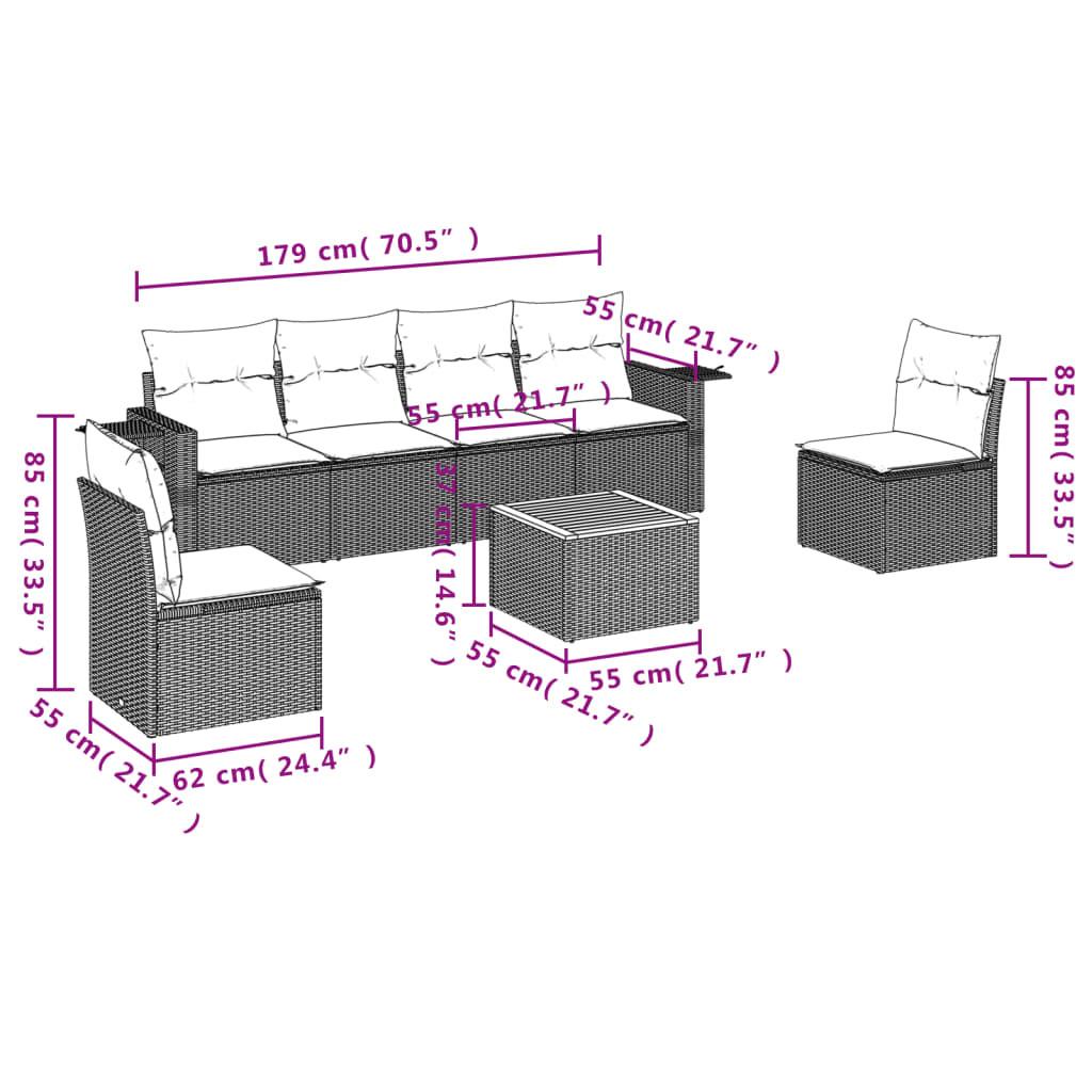 VidaXL set divano da giardino Polirattan  