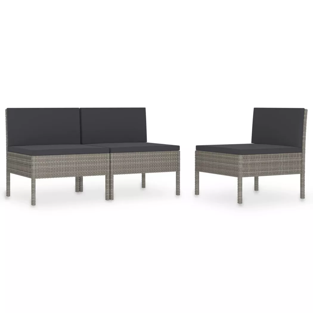VidaXL - Gartenstuhl poly-rattan, One Size, Grau
