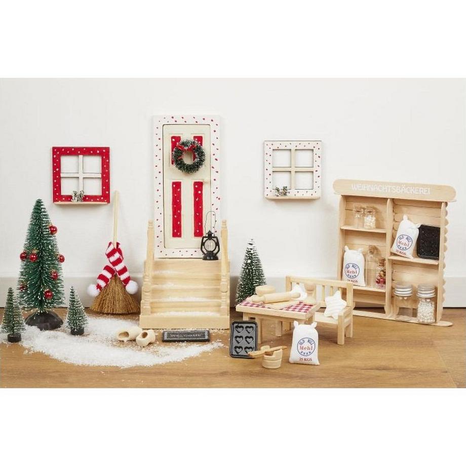 HOBBYFUN  Mini-Utensilien Stoff Stern Weiss 