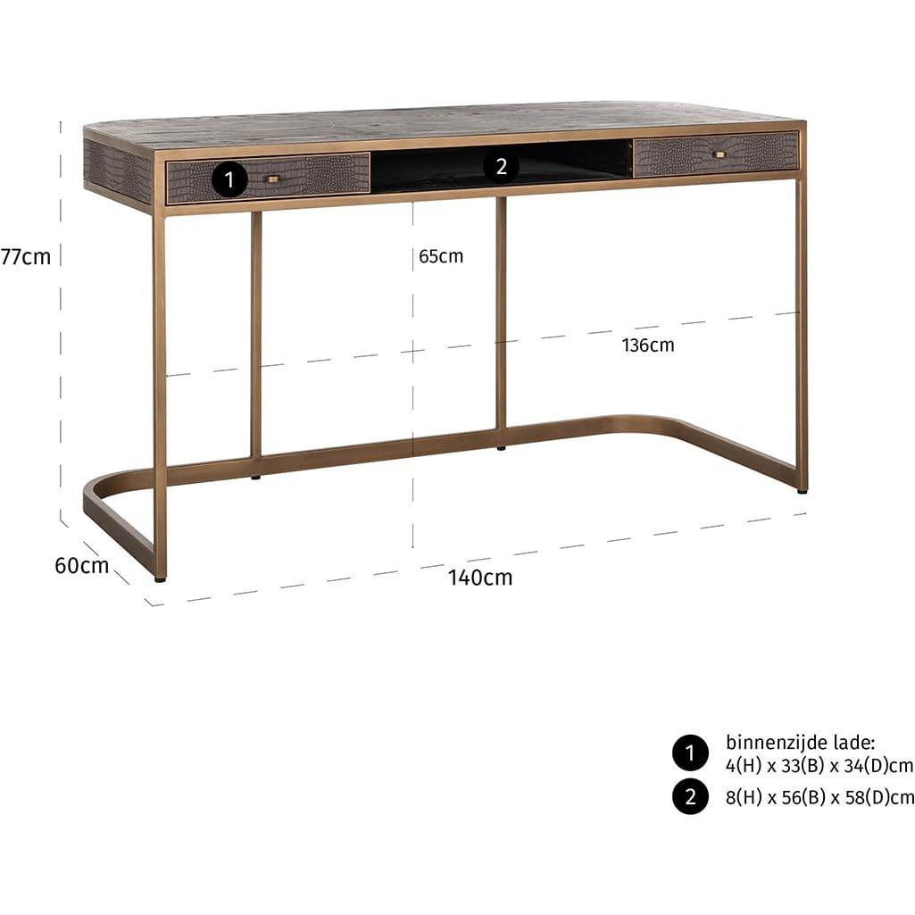 mutoni Schreibtisch Classio gold 140  