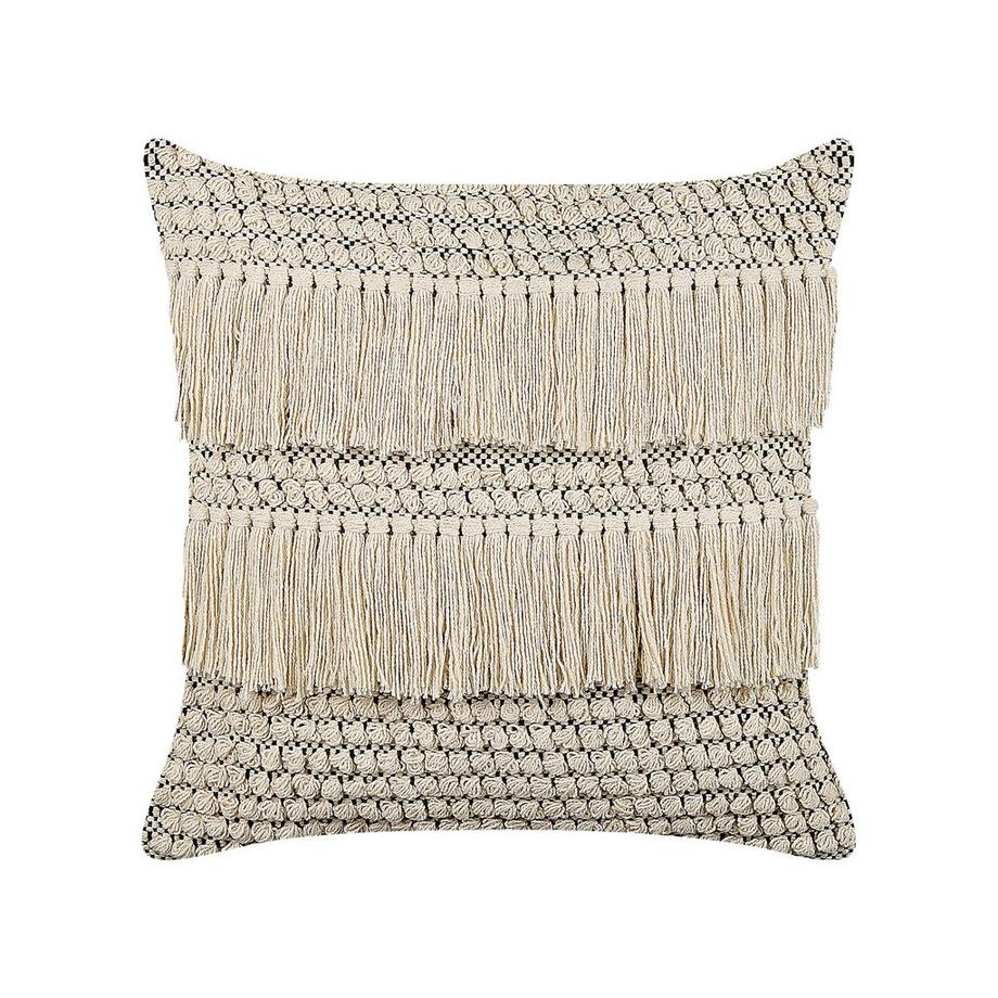 Beliani Dekokissen 2er Set aus Baumwolle Boho IRESINE  