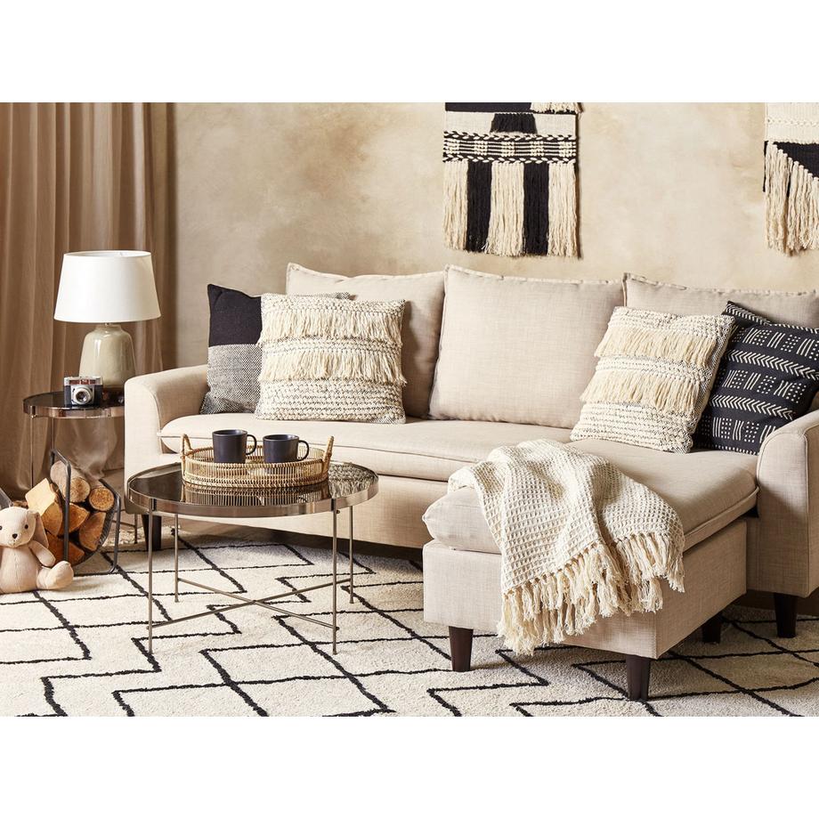 Beliani Dekokissen 2er Set aus Baumwolle Boho IRESINE  