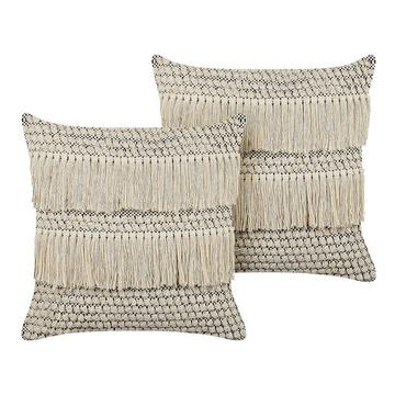 Lot de 2 coussins en Coton Boho IRESINE