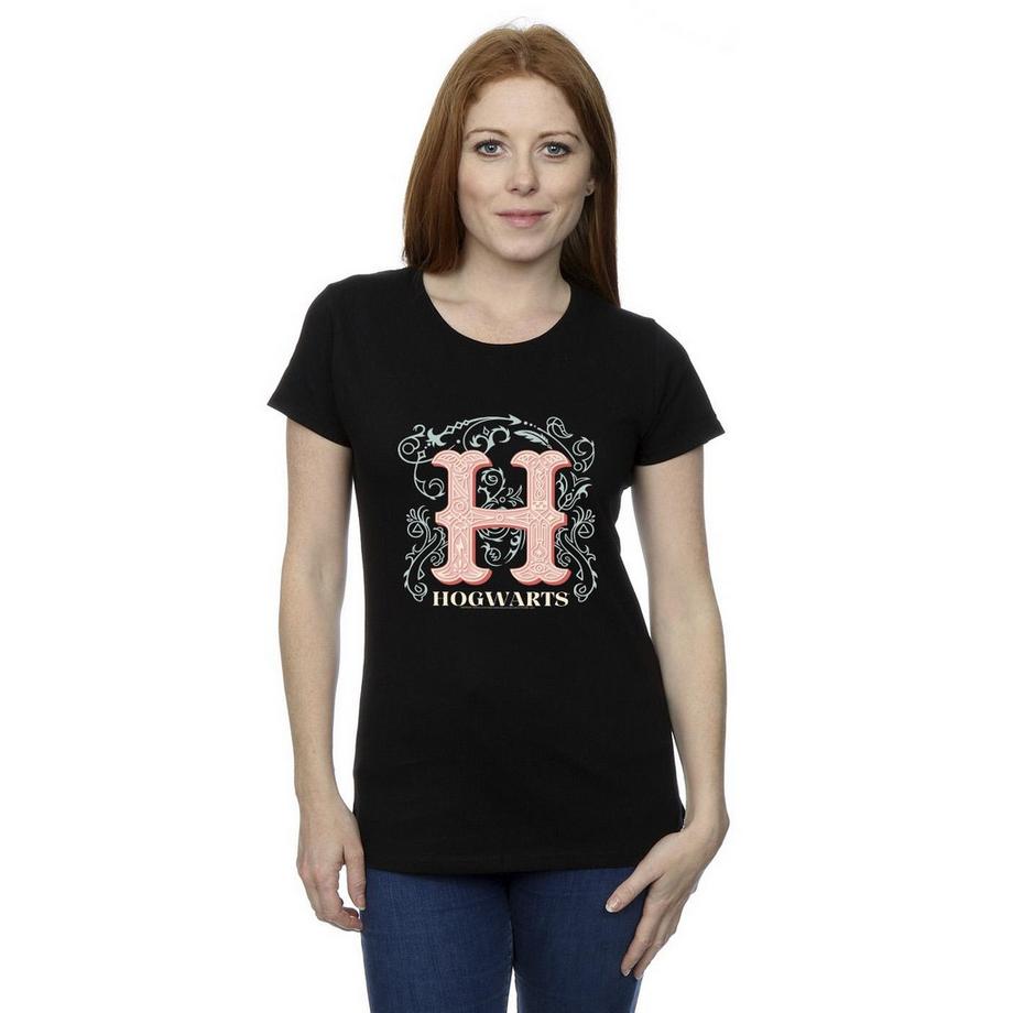HARRY-POTTER Blason Poudlard T-Shirt Manches Courtes  