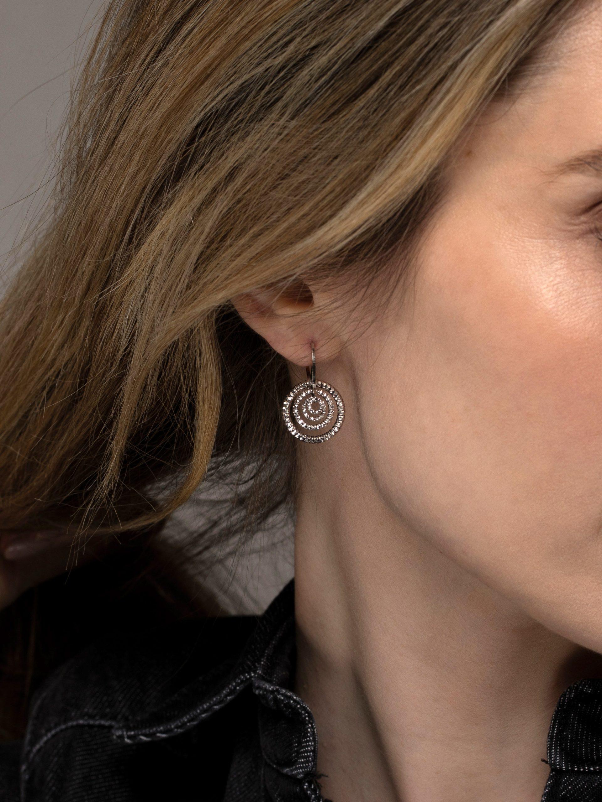 PHANTASYA  Palazzo Ohrring 1661 Rhodiniert 