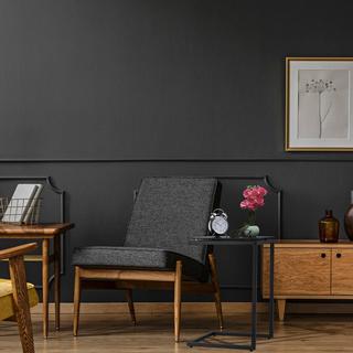 Northix Schwarzer C-förmiger Beistelltisch  