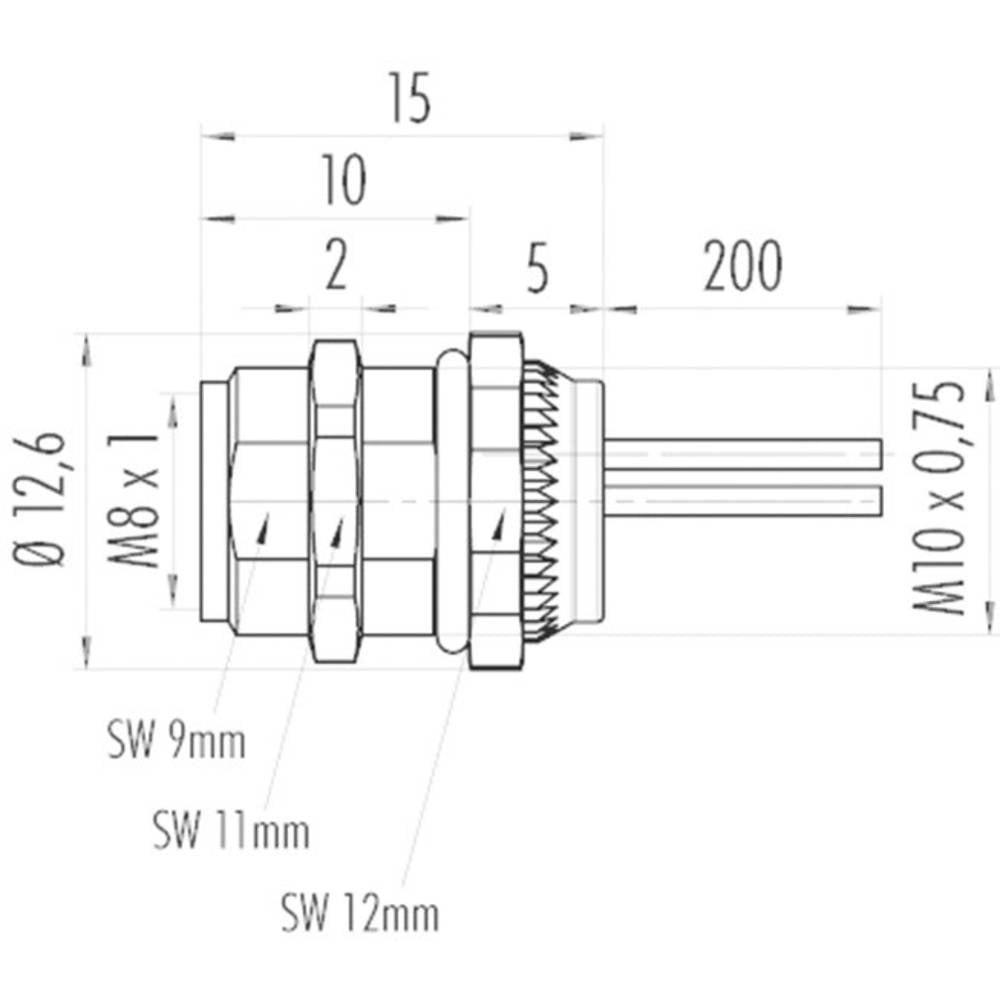 Binder  Sensor-/Aktor-Steckver, konfektioniert M8 Buchse, Einbau Polzahl: 6 1 St. 