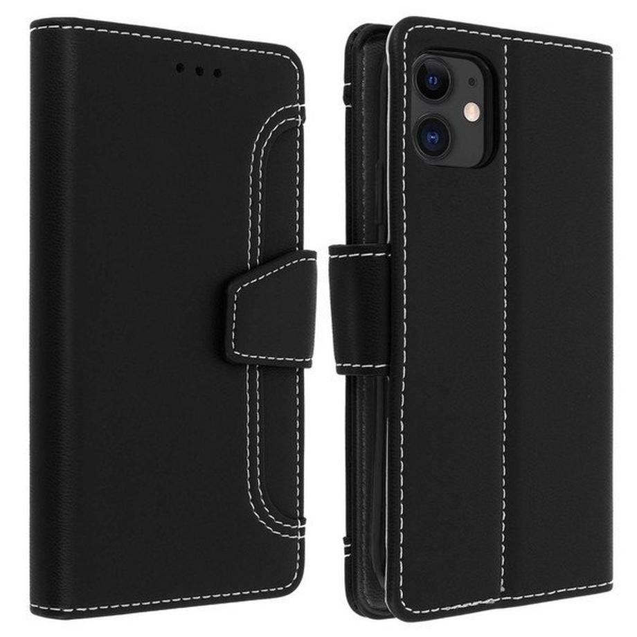 Avizar  Etui mit Portemonnaie iPhone 11 Schwarz 
